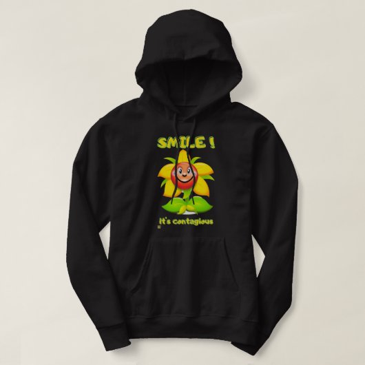 drôle de sweat - shirt à capuche "SMILE" (Design devant)