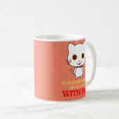 drôle de tasse de café "CUTE CAT" (Devant droit)