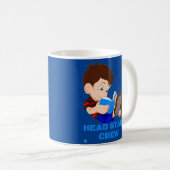 drôle de tasse de café "HEAD START CREW" (Devant droit)