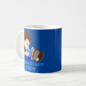 drôle de tasse de café "HEAD START CREW" (Devant gauche)