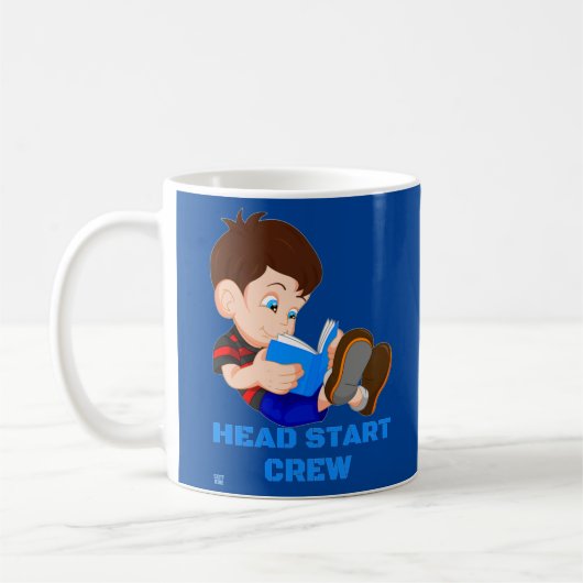 drôle de tasse de café "HEAD START CREW" (Gauche)