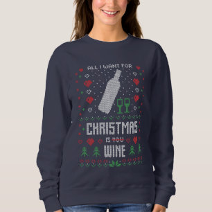 drôle de vin de Noël mauvais sweatshirt de pull