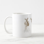 Drôle Deer Illustration Café Mug (Gauche)