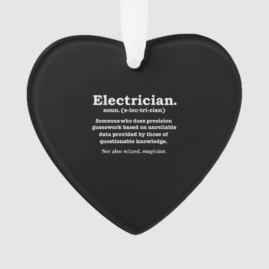 Drôle d'électricien Définition Diplôme de cadeau (devant)