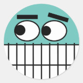 Drôle dentiste autocollant de dessin pour pratique (Devant)