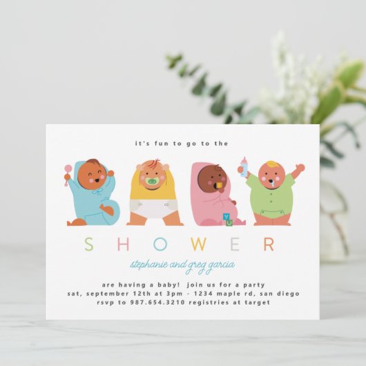 Drôle Derpy Babies Invitation (Debout devant)