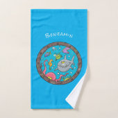 Drôle des créatures marines sous l'eau dessin anim (Serviette à main)