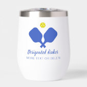 Drôle Désigné Dinker Personnalisé Pickleball Bleu (Avant)