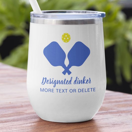 Drôle Désigné Dinker Personnalisé Pickleball Bleu