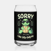 Drôle Désolé Je suis Tortue tardive avec esthétiqu (Recto)