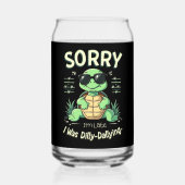 Drôle Désolé Je suis Tortue tardive avec esthétiqu (Verso)