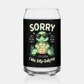 Drôle Désolé Je suis Tortue tardive avec esthétiqu (Verso)