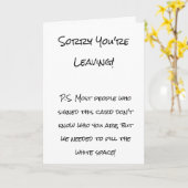 Drôle Désolé que vous quittiez la carte (Fleur jaune)