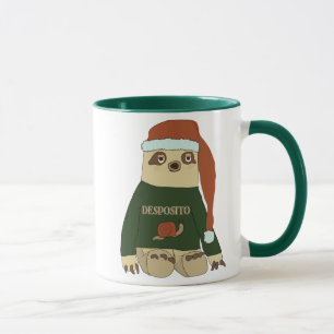 Drôle Desposito Sweat de Noël Sloth Café Mug
