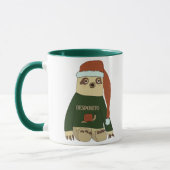 Drôle Desposito Sweat de Noël Sloth Café Mug (Gauche)