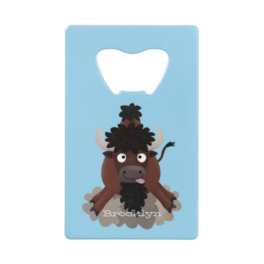 Drôle dessin animé de bison de buffle (Devant)
