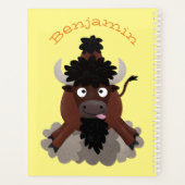 Drôle dessin animé de bison de buffle (Dos)