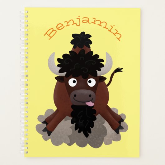 Drôle dessin animé de bison de buffle (Devant)