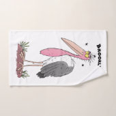 Drôle dessin animé de cigogne en marabou (Serviette à main)