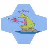 Drôle dessin animé de grenouille et mouche (Plat)