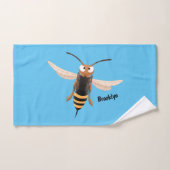 Drôle dessin animé de guêpe à cornet en colère (Serviette à main)