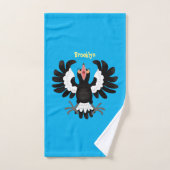 Drôle dessin animé de Magpie australienne (Serviette à main)