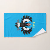 Drôle dessin animé de Magpie australienne (Serviette à main)