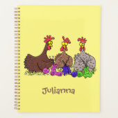 Drôle dessin animé de poulets de tricot (Devant)