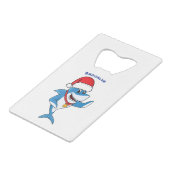 Drôle dessin animé de requin de Noël (Dos Angle)