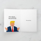 Drôle dessin animé de Trump Carte de voeux pour l' (Intérieur)