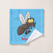 Drôle dessin animé d'insecte de la mouche à cheval (Gant de toilette)