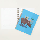 Drôle dessin animé d'orignal heureux (Devant avec enveloppe)