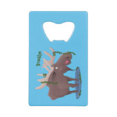 Drôle dessin animé d'orignal heureux (Devant)