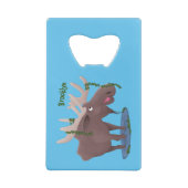 Drôle dessin animé d'orignal heureux (Dos)