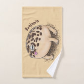 Drôle dessin de grenouille à pluie dans le désert (Serviette à main)
