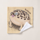 Drôle dessin de grenouille à pluie dans le désert (Gant de toilette)