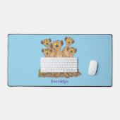 Drôle dessin de la famille meerkat (Clavier et souris)