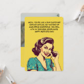 Drôle dessin de maman au téléphone | Carte de fête (Devant/Arrière en situation)