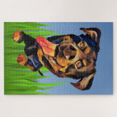 Drôle dessin Rottweiler Dog 1014 Piece Puzzle (Horizontal)