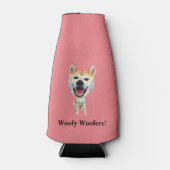 Drôle dessin Shiba Inu Glacière de bouteille (Devant)