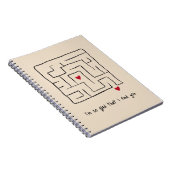 Drôle dessiné à la main Maze Carnet Valentine Cade (Côté Droit)