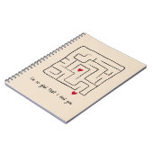 Drôle dessiné à la main Maze Carnet Valentine Cade (Côté gauche)