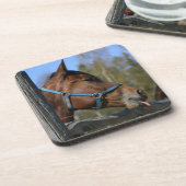 Drôle dessous de verre à cheval (Côté gauche)