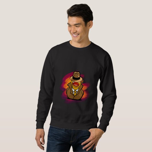 Drôle détective Duck Pullover (Devant entier)