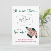 Drôle Détenteur de carte cadeau de pull de Noël (Debout devant)