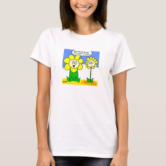 Drôle Dieting Flower Cartoon Dames T-shirt (Devant)