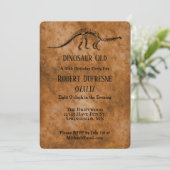 Drôle Dinosaure Ancien Anniversaire Invitation (Debout devant)