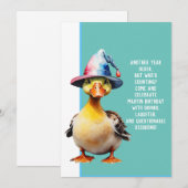 drôle d'invitation fête d'anniversaire carte de vo (Devant / Derrière)