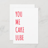 Drôle Dirty Naughty Carte d'anniversaire (Devant / Derrière)