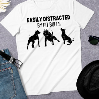 Drôle distrait par T-shirt Chien Taureau Pit